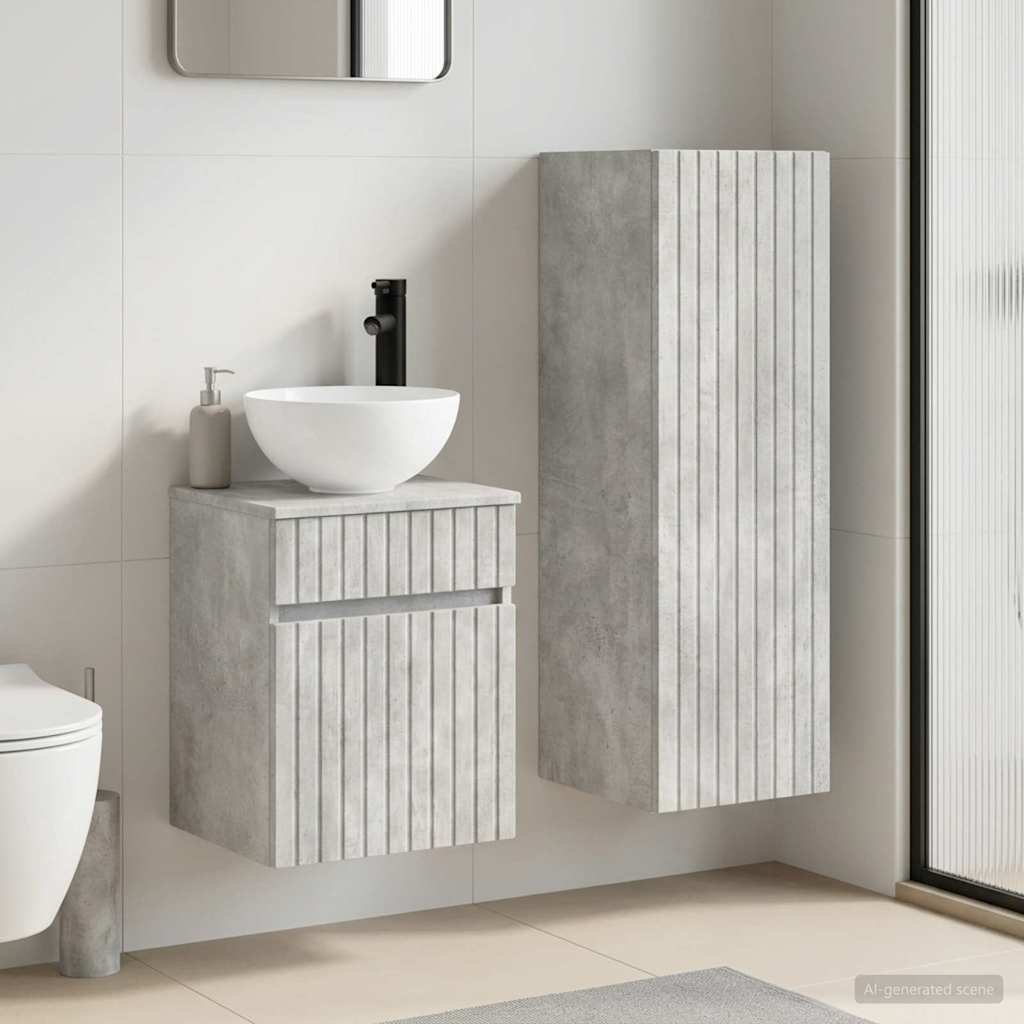 vidaXL Badkamermeubel Set 2 st Wit 33 x 34,5 x 100 cm Bewerkt hout