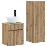 vidaXL Badkamermeubel Set 2 st Wit 33 x 34,5 x 100 cm Bewerkt hout