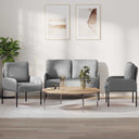 vidaXL Sofa-Sets 3 pcs Lichtgrijs 115 x 56 x 80 cm Multiplex