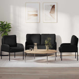 vidaXL Sofa-Sets 3 pcs Lichtgrijs 115 x 56 x 80 cm Multiplex