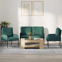vidaXL Sofa-Sets 3 pcs Lichtgrijs 115 x 56 x 80 cm Multiplex