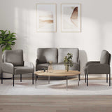 vidaXL Sofa-Sets 3 pcs Lichtgrijs 115 x 56 x 80 cm Multiplex