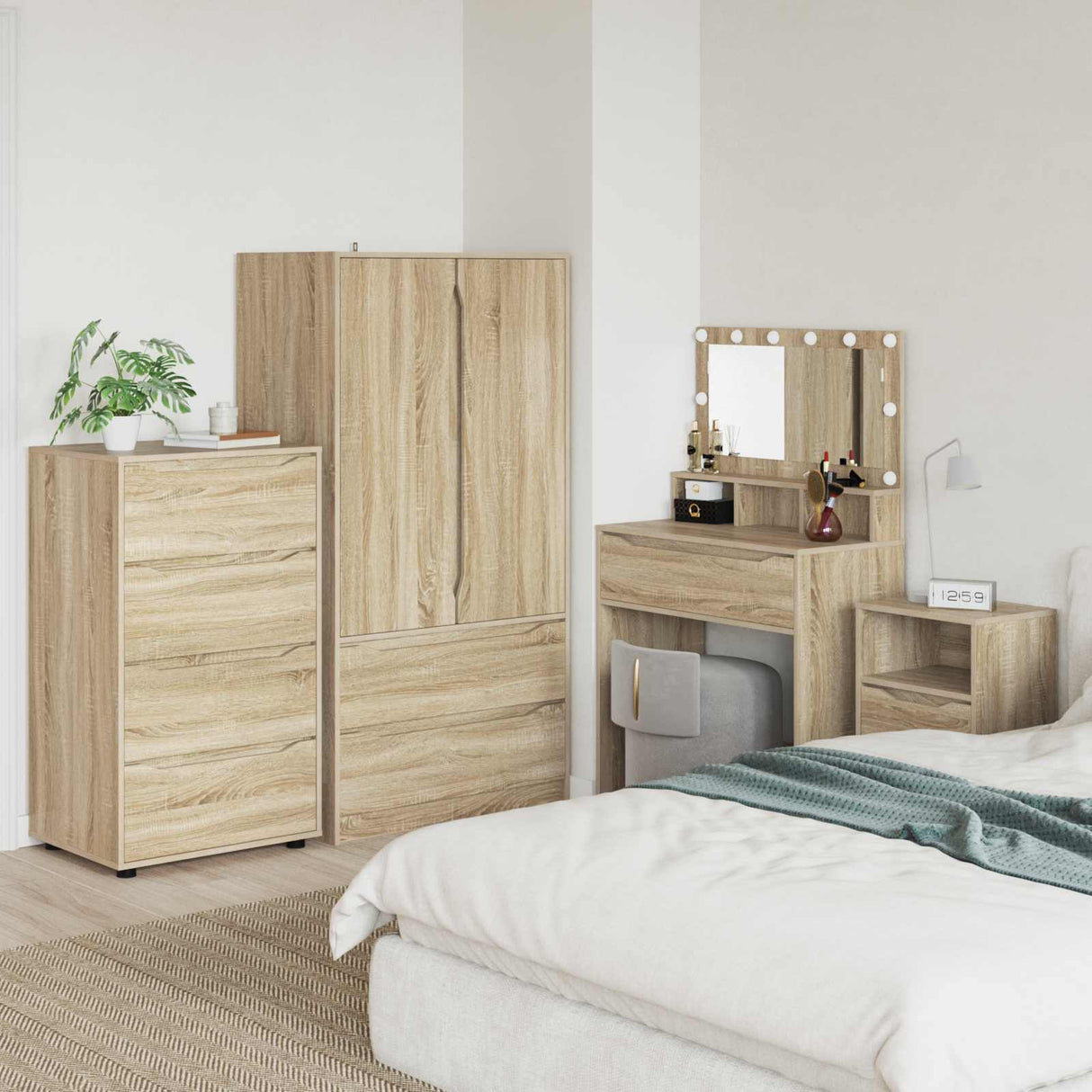 vidaXL Opbergkasten 2 pcs Wit 80 x 48 x 105 cm Bewerkt hout