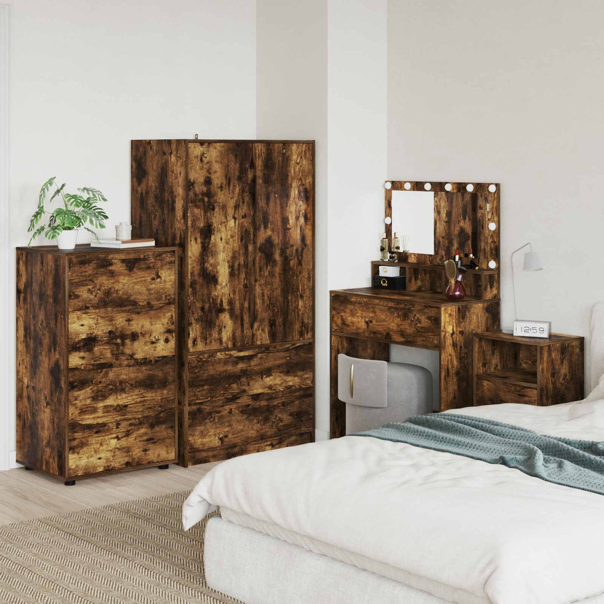 vidaXL Opbergkasten 2 pcs Wit 80 x 48 x 105 cm Bewerkt hout