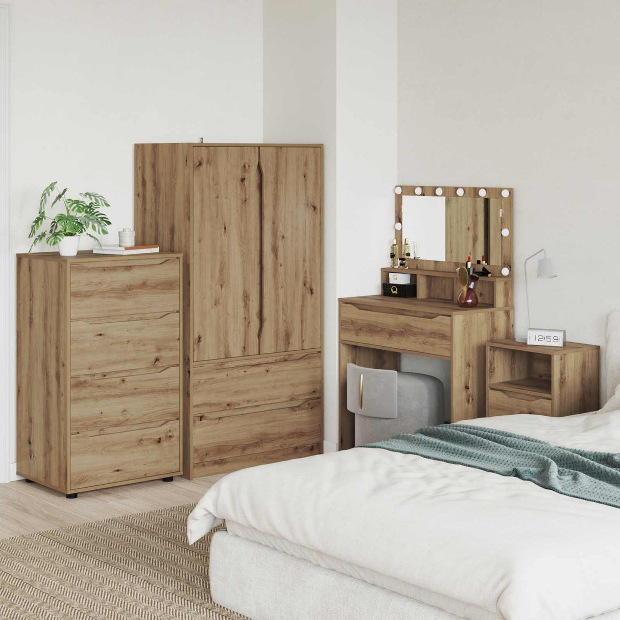 vidaXL Opbergkasten 2 pcs Wit 80 x 48 x 105 cm Bewerkt hout