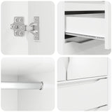 vidaXL Badkamerkast met lade Wit 79,5 x 49 x 156 cm Bewerkt hout