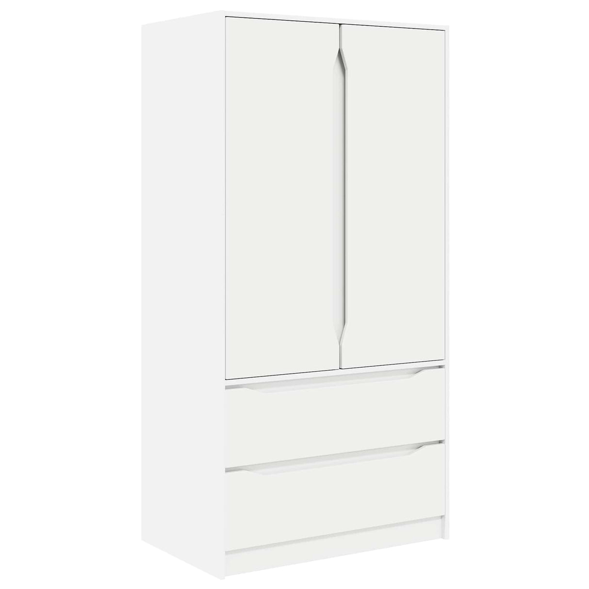 vidaXL Badkamerkast met lade Wit 79,5 x 49 x 156 cm Bewerkt hout