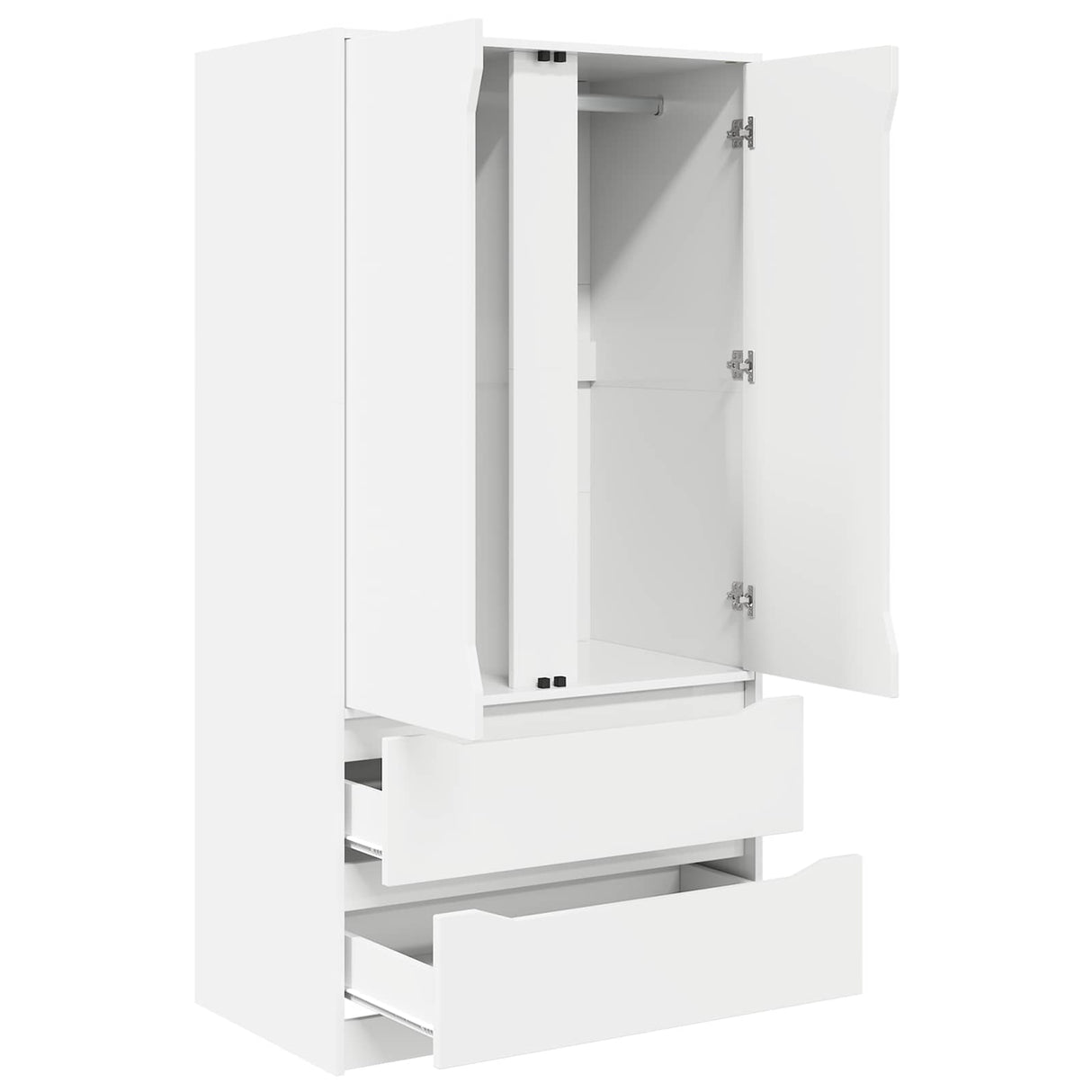 vidaXL Badkamerkast met lade Wit 79,5 x 49 x 156 cm Bewerkt hout