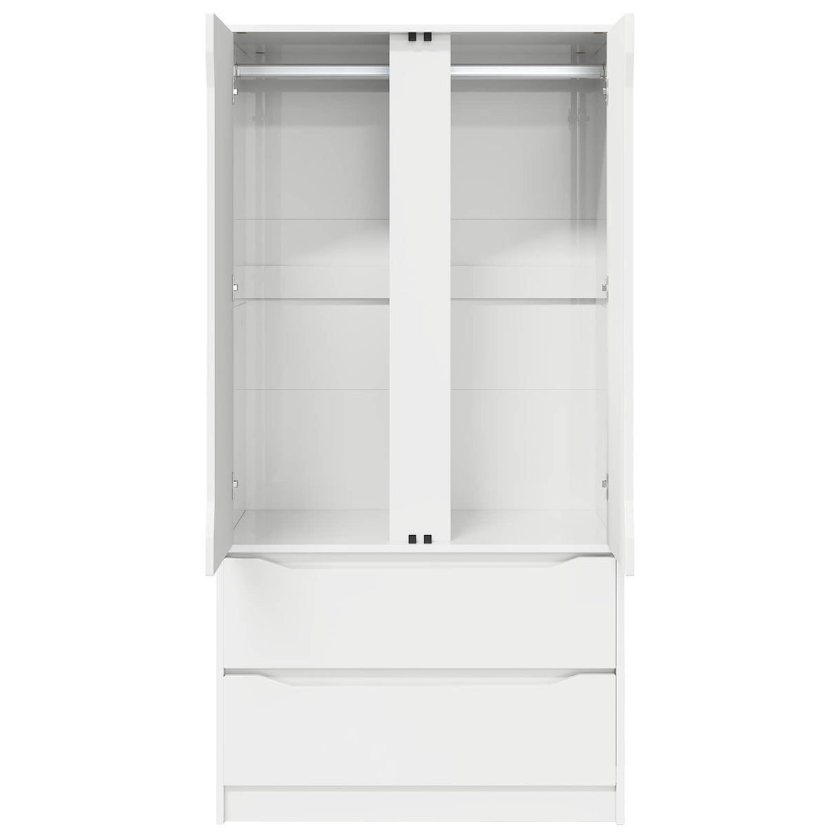 vidaXL Badkamerkast met lade Wit 79,5 x 49 x 156 cm Bewerkt hout