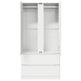 vidaXL Badkamerkast met lade Wit 79,5 x 49 x 156 cm Bewerkt hout