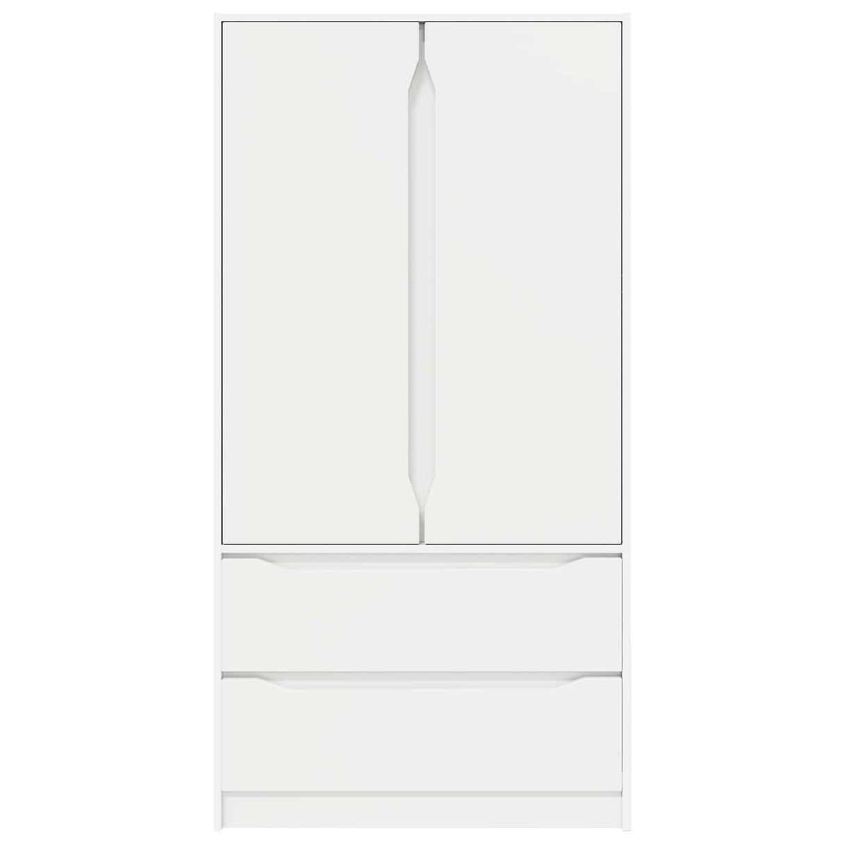 vidaXL Badkamerkast met lade Wit 79,5 x 49 x 156 cm Bewerkt hout