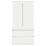 vidaXL Badkamerkast met lade Wit 79,5 x 49 x 156 cm Bewerkt hout