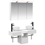 vidaXL Badkamerkast set 4 pcs Wit 100 x 14,5 x 70 cm Bewerkt hout