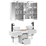 vidaXL Badkamerkast set 4 pcs Wit 100 x 14,5 x 70 cm Bewerkt hout