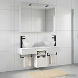 vidaXL Badkamerkast set 4 pcs Wit 100 x 14,5 x 70 cm Bewerkt hout
