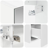vidaXL Badkamerkast set 4 pcs Wit 100 x 14,5 x 70 cm Bewerkt hout