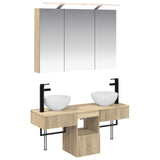 vidaXL Badkamerkast set 4 pcs Wit 100 x 14,5 x 70 cm Bewerkt hout