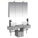 vidaXL Badkamerkast set 4 pcs Wit 100 x 14,5 x 70 cm Bewerkt hout