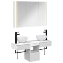 vidaXL Badkamerkast set 4 pcs Wit 103,5 x 15,5 x 70 cm Bewerkt hout
