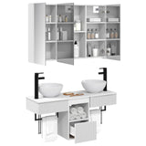 vidaXL Badkamerkast set 4 pcs Wit 103,5 x 15,5 x 70 cm Bewerkt hout