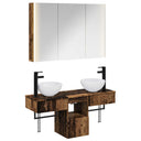 vidaXL Badkamerkast set 4 pcs Wit 103,5 x 15,5 x 70 cm Bewerkt hout