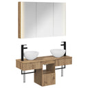 vidaXL Badkamerkast set 4 pcs Wit 103,5 x 15,5 x 70 cm Bewerkt hout