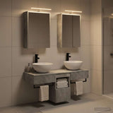 vidaXL Bathroom Cabinet Set 5 Pieces Concrete Grey Engineered Wood