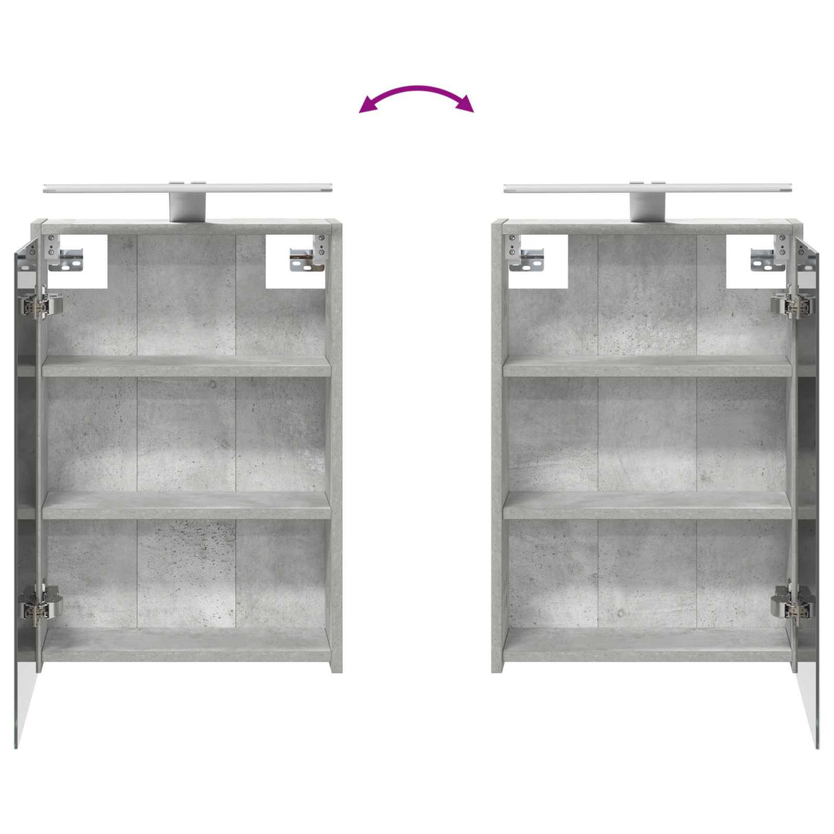 vidaXL Bathroom Cabinet Set 5 Pieces Concrete Grey Engineered Wood