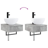 vidaXL Bathroom Cabinet Set 5 Pieces Concrete Grey Engineered Wood