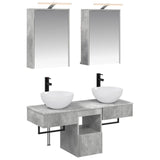 vidaXL Bathroom Cabinet Set 5 Pieces Concrete Grey Engineered Wood
