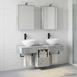 vidaXL Bathroom Cabinet Set 5 Pieces Concrete Grey Engineered Wood