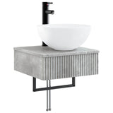 vidaXL Bathroom Cabinet Set 5 Pieces Concrete Grey Engineered Wood