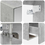 vidaXL Bathroom Cabinet Set 5 Pieces Concrete Grey Engineered Wood