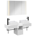 vidaXL Bathroom Cabinet Set 4 pcs White 103.5 x 15.5 x 70 cm Engineered Wood