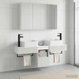 vidaXL Bathroom Cabinet Set 4 pcs White 103.5 x 15.5 x 70 cm Engineered Wood