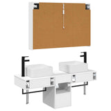vidaXL Bathroom Cabinet Set 4 pcs White 103.5 x 15.5 x 70 cm Engineered Wood