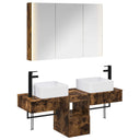 vidaXL Bathroom Cabinet Set 4 pcs White 103.5 x 15.5 x 70 cm Engineered Wood