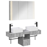 vidaXL Bathroom Cabinet Set 4 pcs White 103.5 x 15.5 x 70 cm Engineered Wood