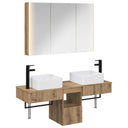vidaXL Bathroom Cabinet Set 4 pcs White 103.5 x 15.5 x 70 cm Engineered Wood