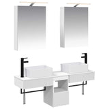 vidaXL Badkamerkast set 5 pcs Wit 50 x 14,5 x 70 cm Bewerkt hout