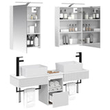 vidaXL Badkamerkast set 5 pcs Wit 50 x 14,5 x 70 cm Bewerkt hout