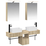 vidaXL Badkamerkast set 5 pcs Wit 50 x 14,5 x 70 cm Bewerkt hout