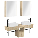 vidaXL Badkamerkast set 5 st Sonoma Eiken Bewerkt hout