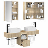 vidaXL Badkamerkast set 5 st Sonoma Eiken Bewerkt hout