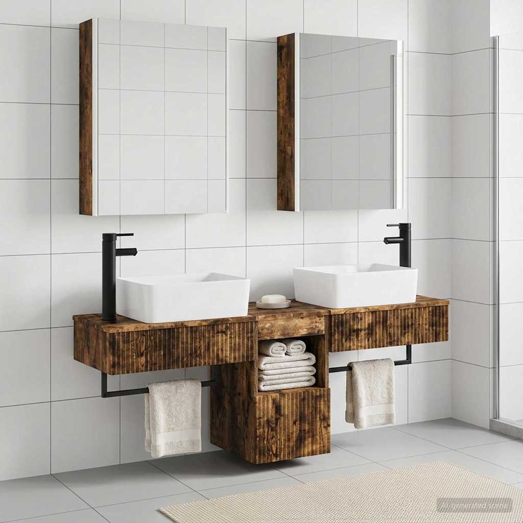 vidaXL Badkamerkast set 5 st Sonoma Eiken Bewerkt hout