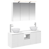 vidaXL Badkamerkast set 4 pcs Wit 100 x 14,5 x 70 cm Bewerkt hout