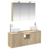vidaXL Badkamerkast set 4 pcs Wit 100 x 14,5 x 70 cm Bewerkt hout