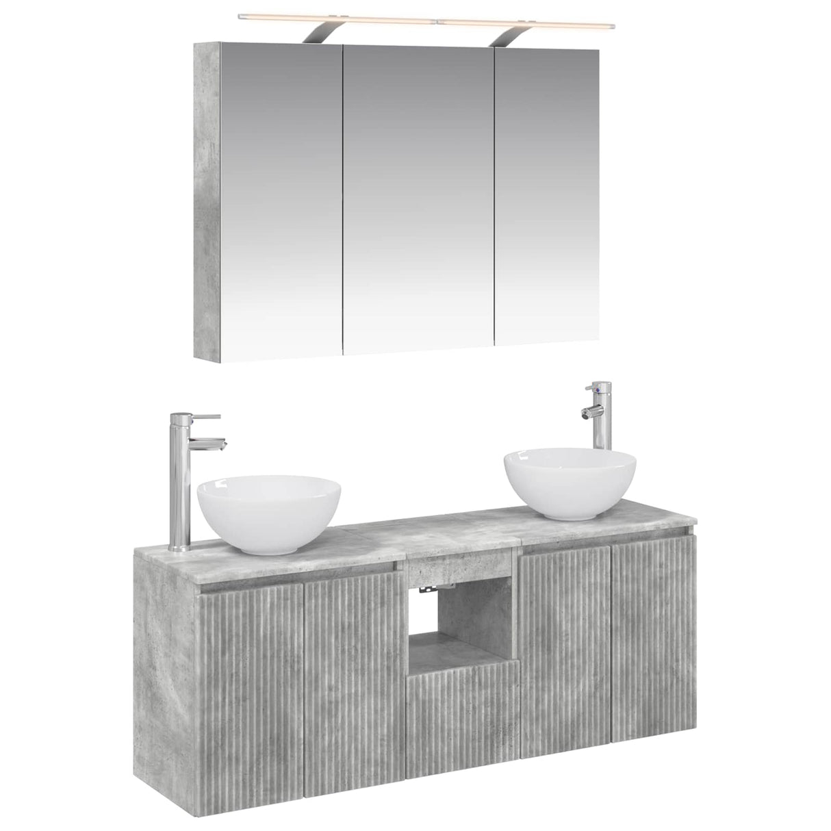 vidaXL Badkamerkast set 4 pcs Wit 100 x 14,5 x 70 cm Bewerkt hout