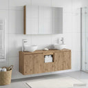 vidaXL Badkamerkast set 4 st Wit Bewerkt hout