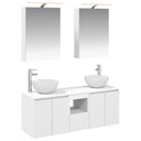 vidaXL Badkamerkast set 5 pcs Wit 50 x 14,5 x 70 cm Bewerkt hout